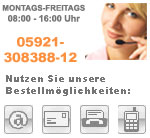 Hotline: 05921-308388-12 (Mo-Fr 08:00-16:00 Uhr)
