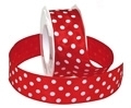 Satin-Schr�gband Tupfen